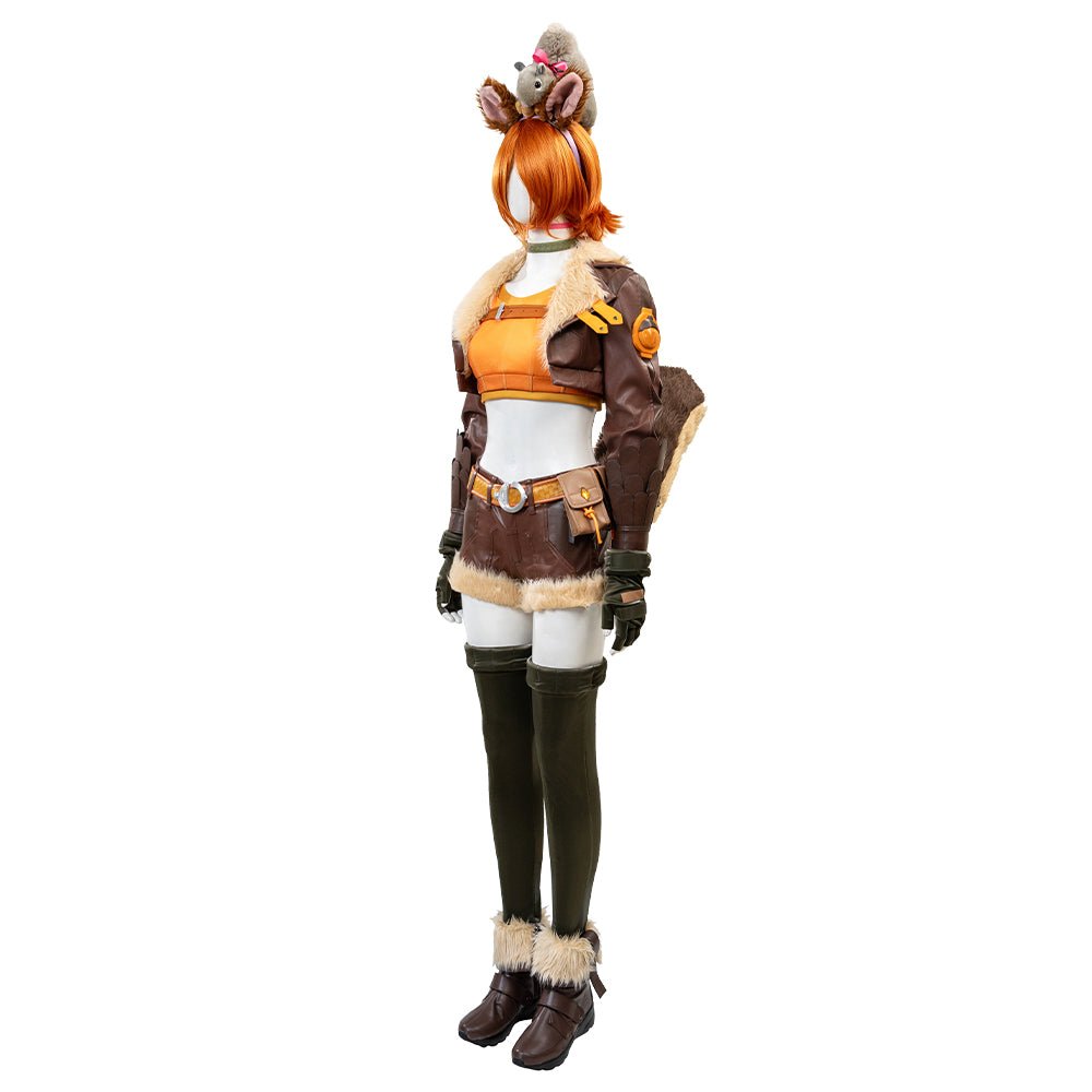 Traje de Cosplay de Squirrel Girl de Marvel Contest of Champions - Calidad Premium - Fantasia Cosera