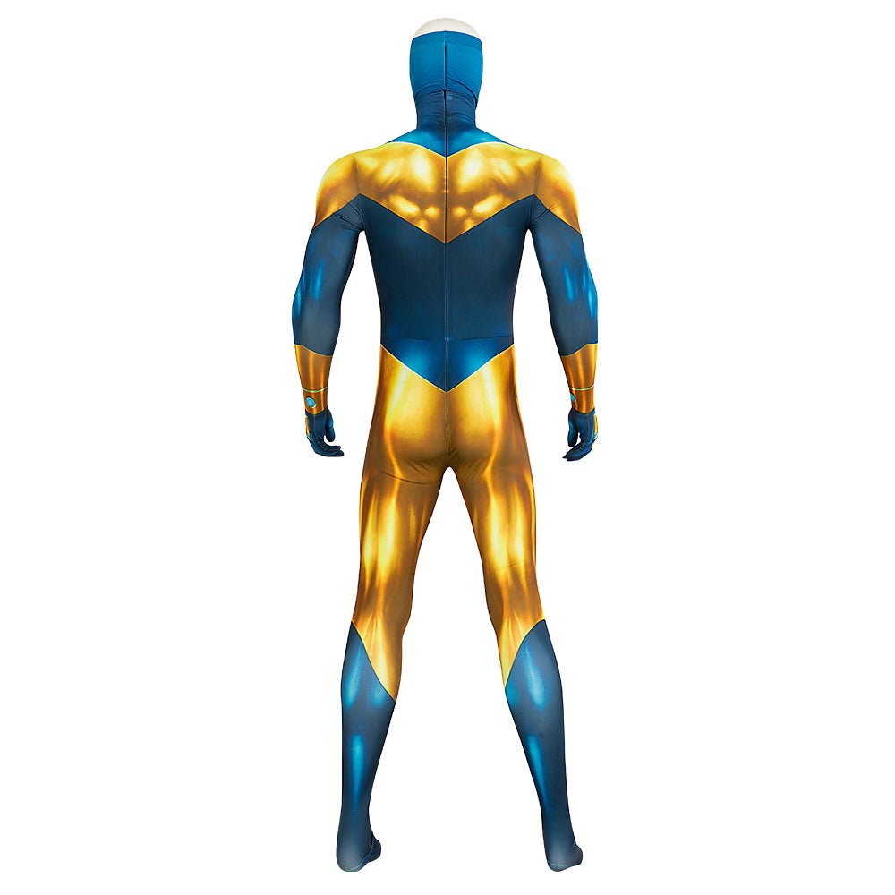 Traje de Booster Gold Michael Jon Carter para Hombres – Cosplay con Gafas - Fantasia Cosera