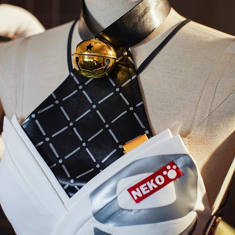 Traje de Cosplay Nekomata de Zenless Zone Zero para Mujer Nekomiya Mana Chica Gato Uniforme Rojo Conjunto Completo Halloween - Fantasia Cosera