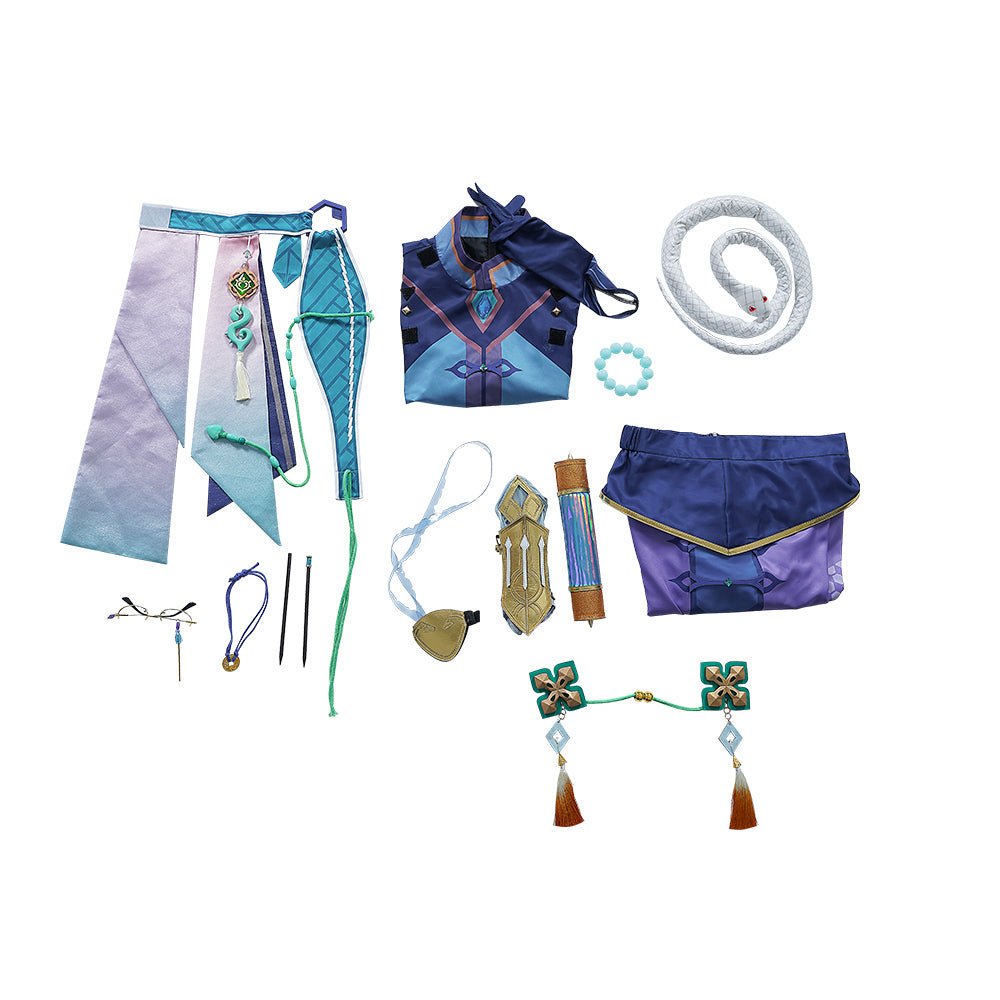 Traje de Cosplay de Baizhu de Genshin Impact – Outfit Inspirado en el Juego para Hombres - Fantasia Cosera