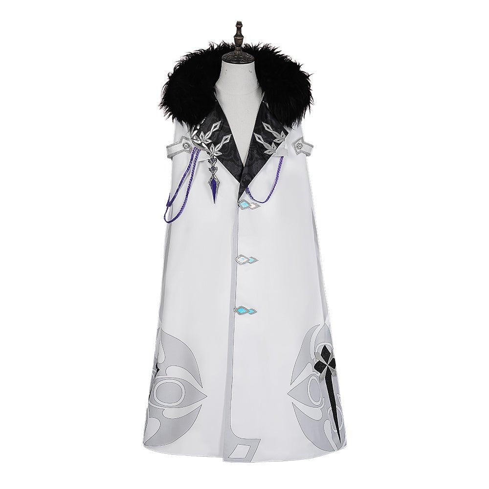 Traje de Genshin Impact Fatui Cloak para Pierr Pantalone Tartaglia Harlequin Doctor Sandrone Columbina Regretor - Fantasia Cosera