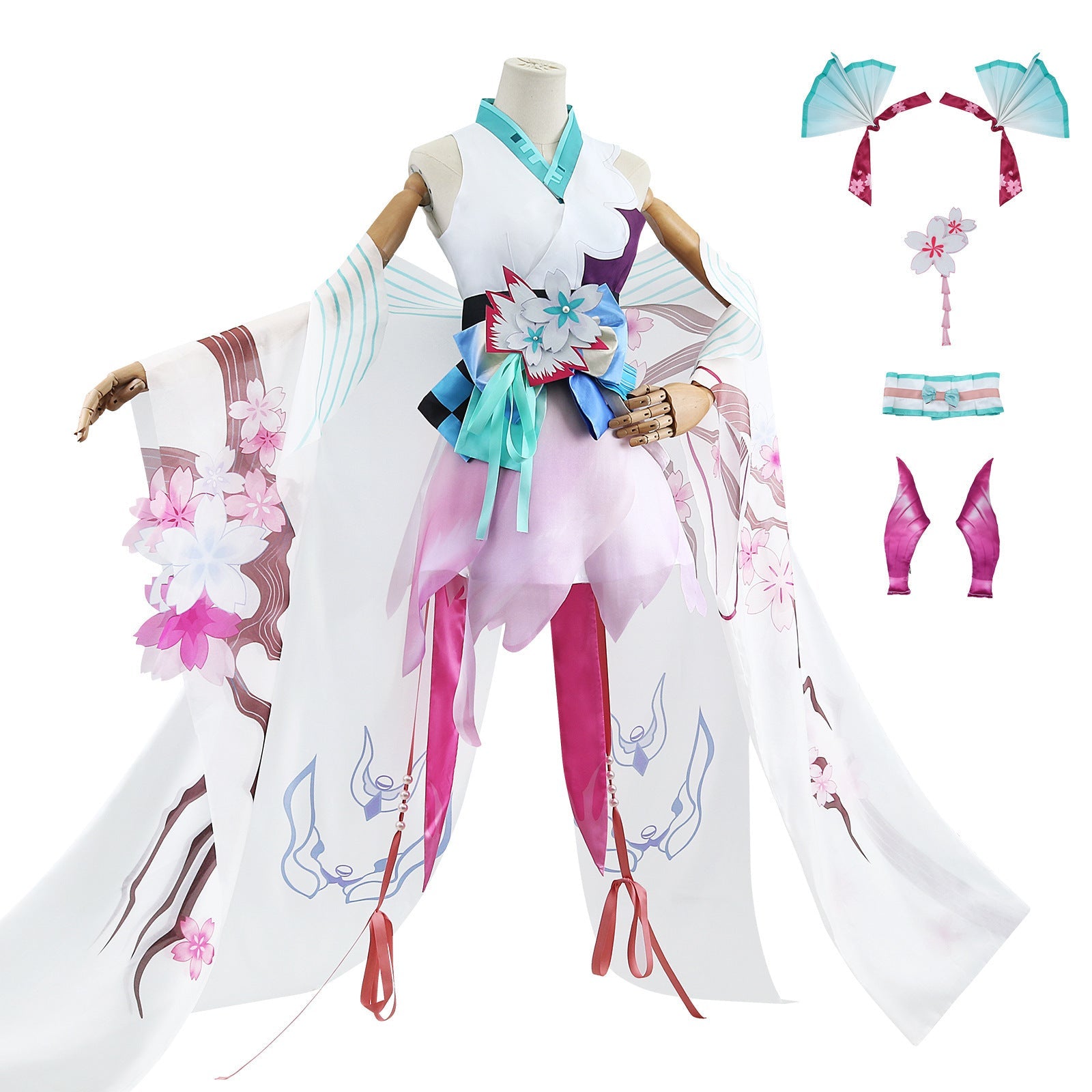 Traje de Cosplay de Hatsune Miku: Outfit de Colaboración Onmyoji Post-Awakening - Fantasia Cosera