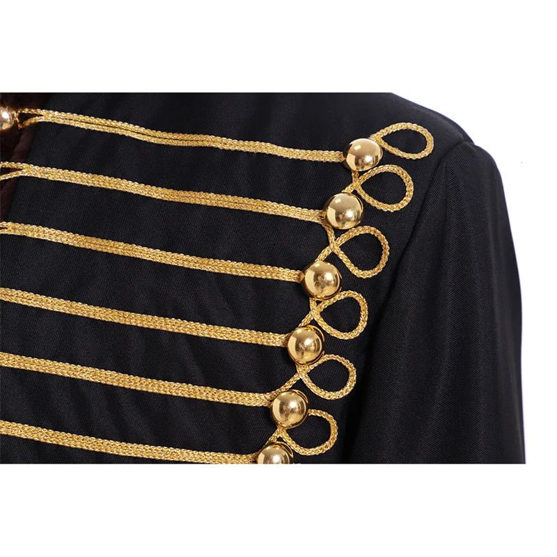 Chaqueta de Desfile de Aristocracia Medieval - Abrigo de Invierno para Cosplay, Halloween y Eventos Militares - Fantasia Cosera