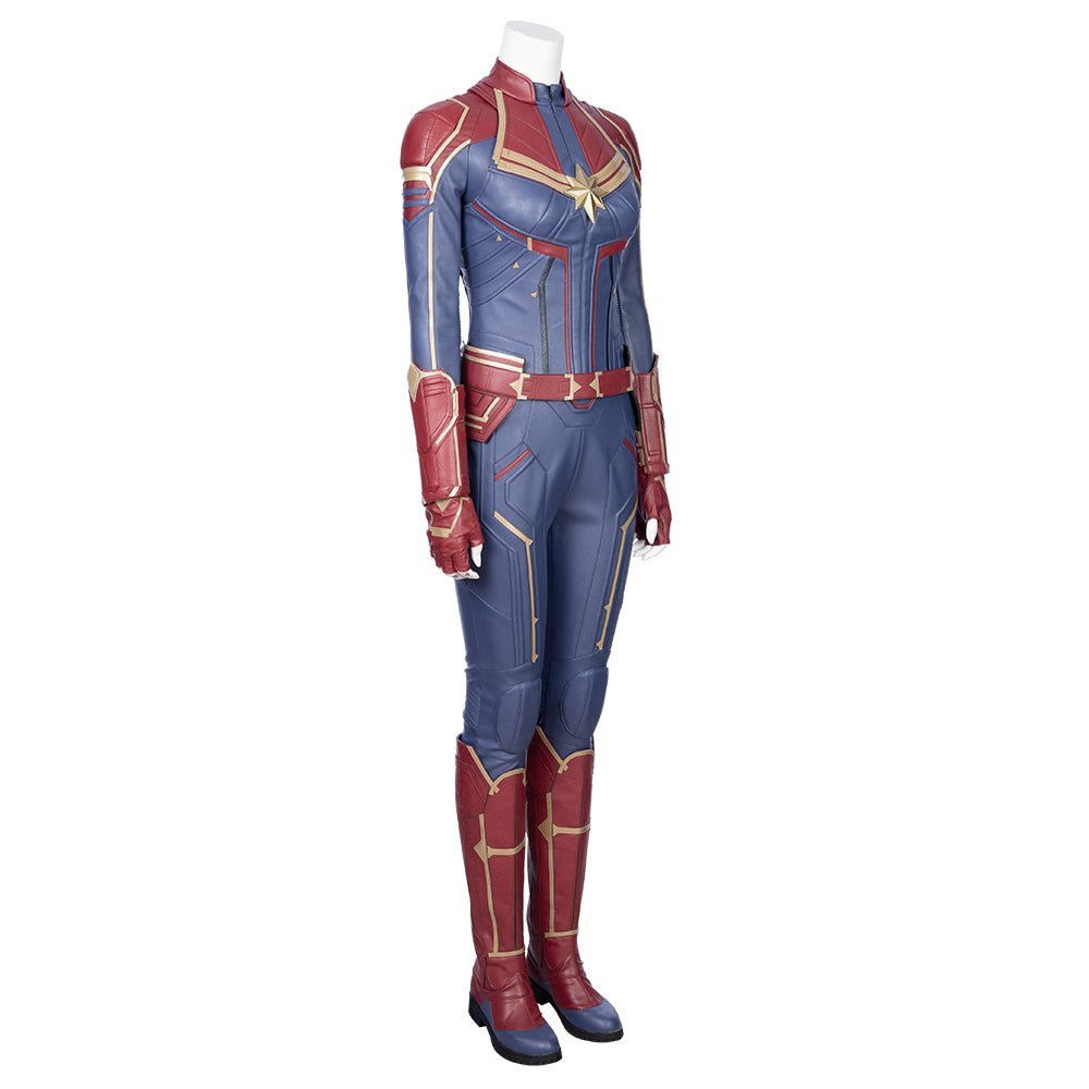 Traje de Cosplay de Captain Marvel - Réplica Oficial del Póster de la Película - Fantasia Cosera