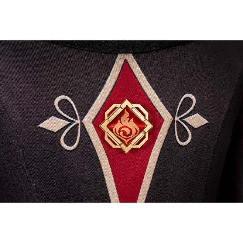 Traje de Cosplay de Hutao de Genshin Impact para Halloween con Sombrero - Fantasia Cosera