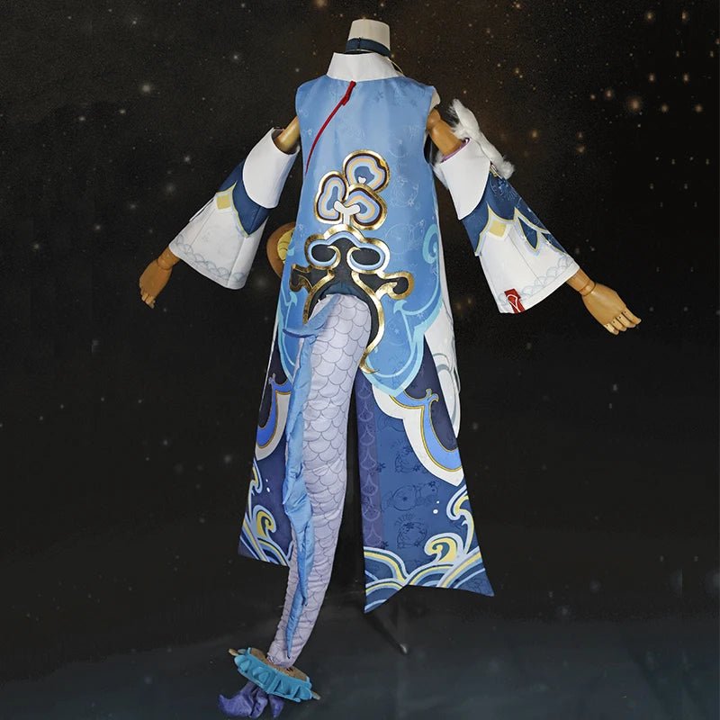 Traje de Cosplay de Bailu de Honkai Star Rail con Diseño de Escamas de Pescado para Mujer - Fantasia Cosera