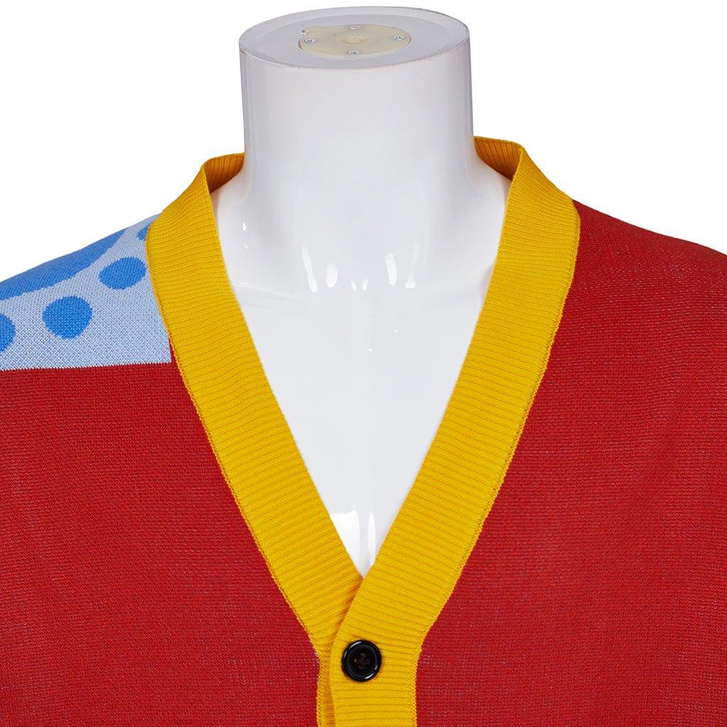 Suéter de Cosplay de Luffy del País Wano | Cardigan Anime para Adultos | Abrigo de Cosplay para Halloween - Fantasia Cosera