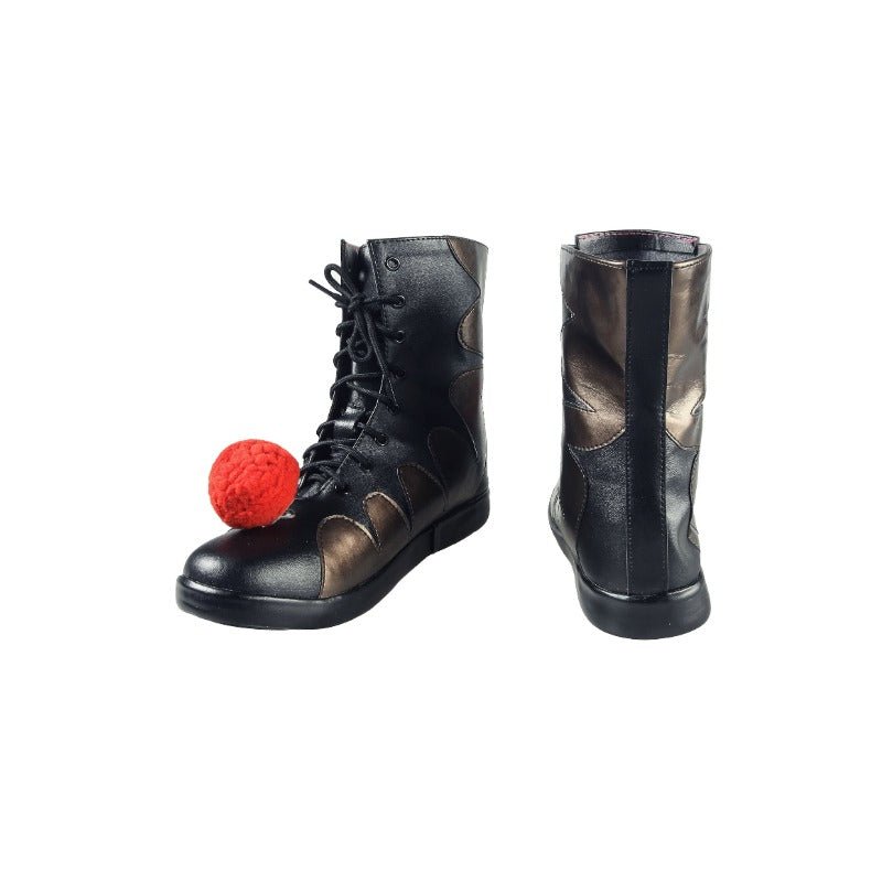 Traje de Cosplay del Joker El Payasito Bailarín con Bufanda Blanca y Accesorios - Disfraz de Halloween - Fantasia Cosera