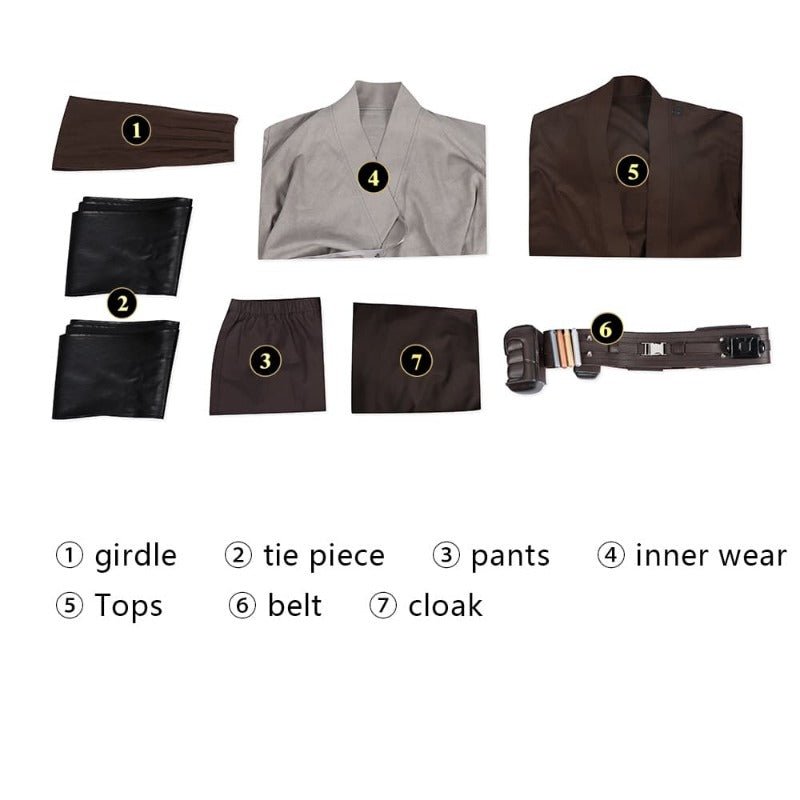 Traje de Cosplay Anakin Skywalker - Capa de Jedi Knight Darth Vader para Halloween Hecho a Medida - Fantasia Cosera