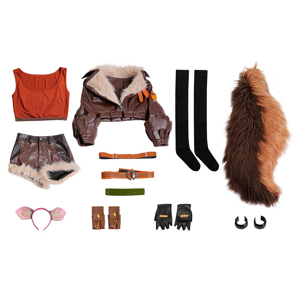 Traje de Cosplay de Squirrel Girl de Marvel Contest of Champions - Calidad Premium - Fantasia Cosera