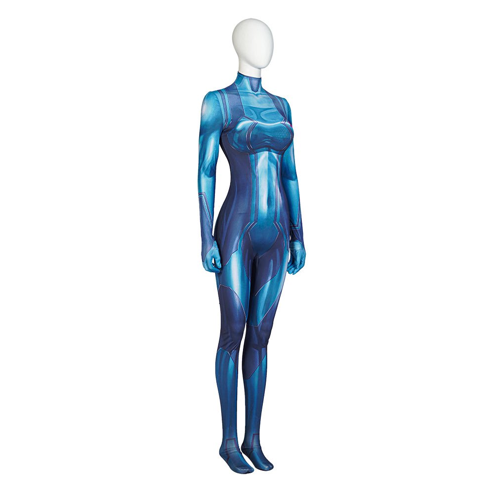 Traje de Cosplay de Samus Aran Metroid Traje de Cuerpo Zentai de Spandex para Eventos de Halloween - Fantasia Cosera