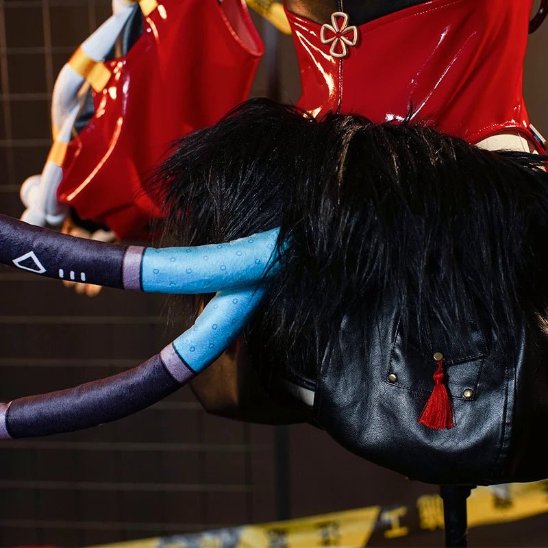 Traje de Cosplay Nekomata de Zenless Zone Zero para Mujer Nekomiya Mana Chica Gato Uniforme Rojo Conjunto Completo Halloween - Fantasia Cosera