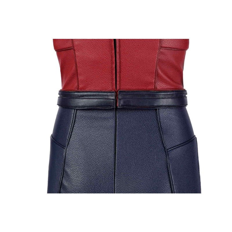 Traje de Cosplay de Cuero Captain Marvel 2 Carol Danvers para Halloween - Fantasia Cosera