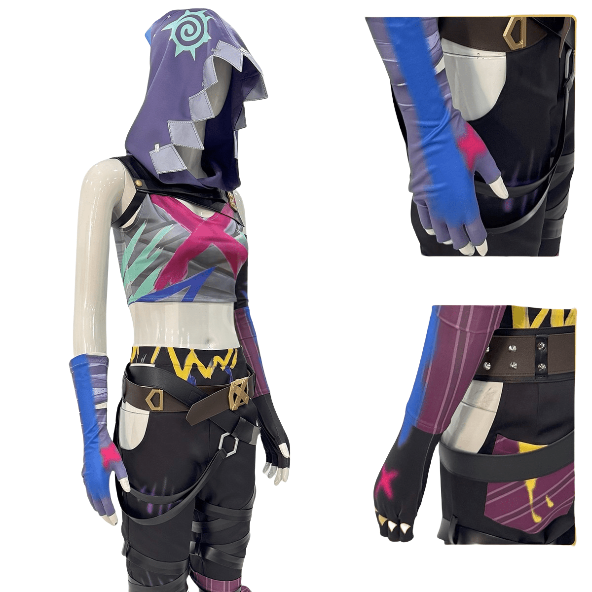 Traje de Cosplay de Jinx de Arcane League of Legends - Calidad Premium - Fantasia Cosera