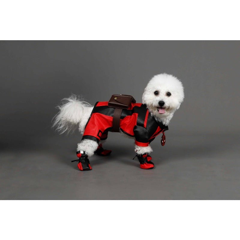 Disfraz de Deadpool para Perros - Traje de Superhéroe para Mascotas en Halloween y Fiestas - Fantasia Cosera
