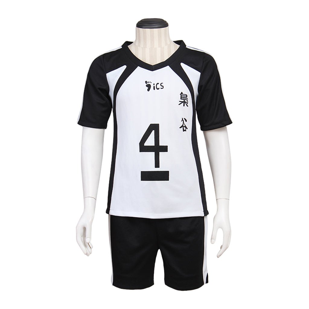 Traje de Cosplay de Bokuto Kotaro de Haikyuu!! Uniforme de Volleyball de la Academia Fukurodani Negro y Blanco - Fantasia Cosera