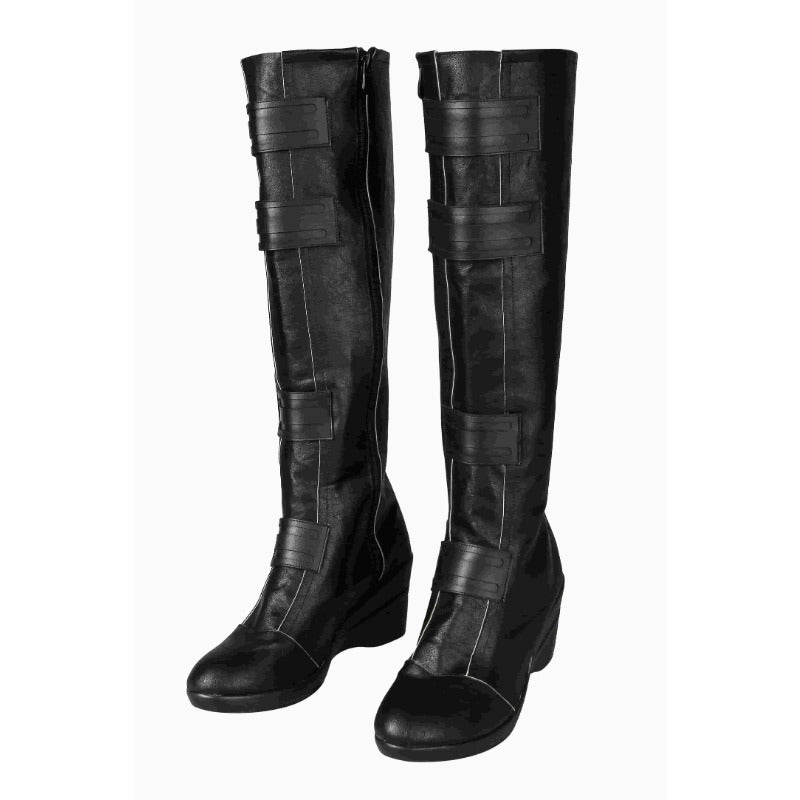 Traje de Cosplay Black Widow Natasha Romanoff para Halloween - Negro Estampado - Fantasia Cosera