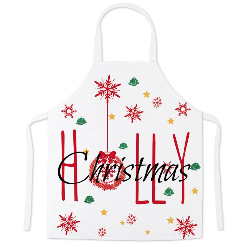 Delantal navideño festivo de Santa Claus, regalo de Navidad para adultos y niños, bata de cocina familiar - Fantasia Cosera