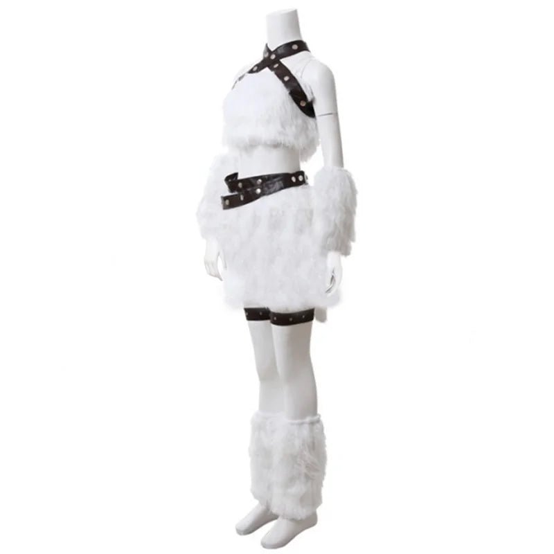 Traje de Cosplay de Gatita Katarina de LOL para Mujer - Disfraz de Batalla Blanca para Halloween y Fiestas - Fantasia Cosera