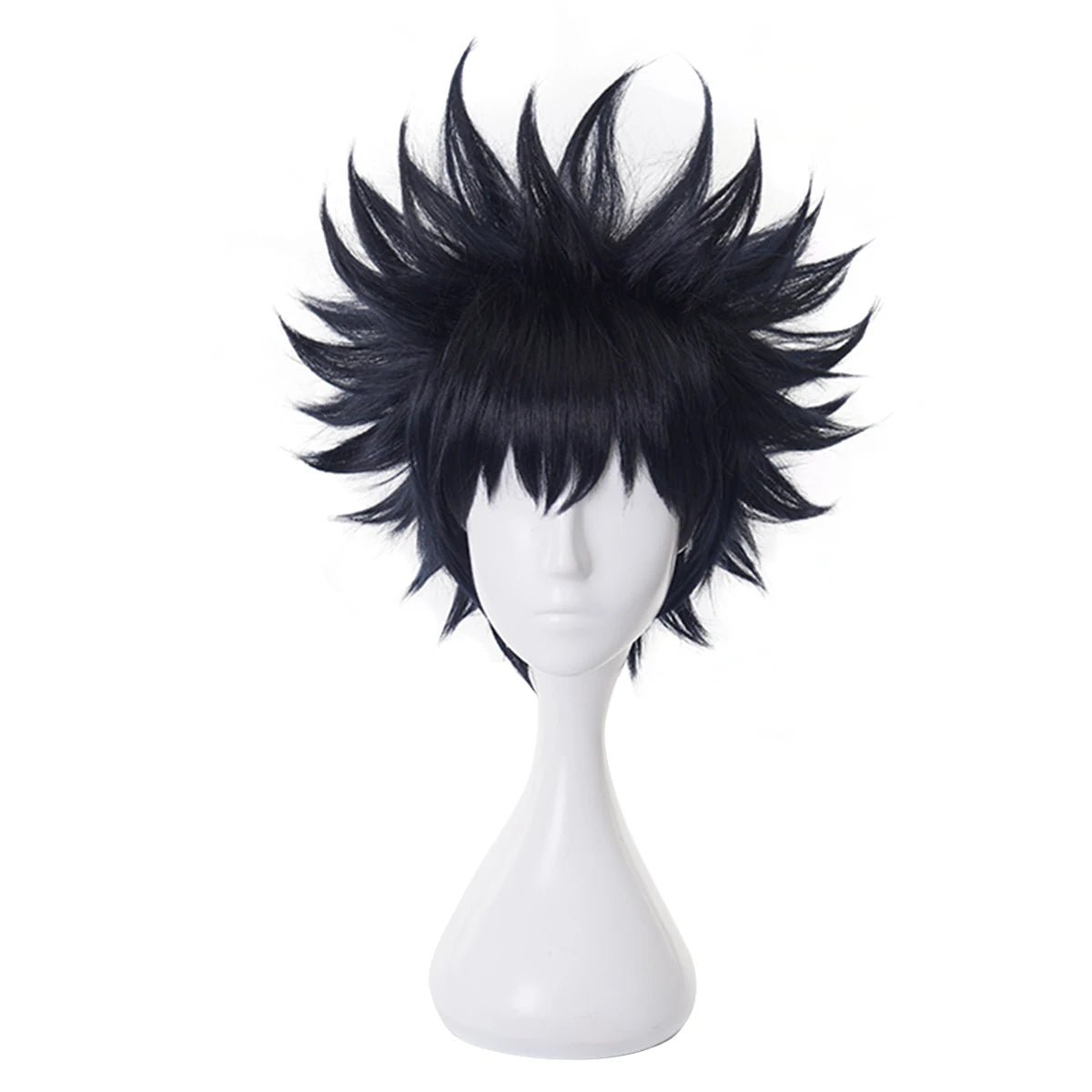 Peluca de Cosplay de Megumi Fushiguro de Jujutsu Kaisen, Fibra Sintética Premium, Talla Ajustable para Halloween y Fiestas - Fantasia Cosera