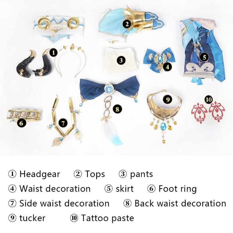 Traje de Cosplay de Nilou de Genshin Impact - Elegante Vestido de Baile para Mujeres - Fantasia Cosera