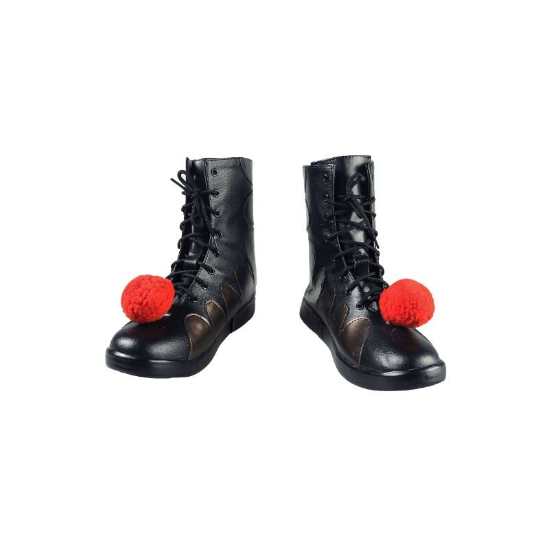 Traje de Cosplay del Joker El Payasito Bailarín con Bufanda Blanca y Accesorios - Disfraz de Halloween - Fantasia Cosera