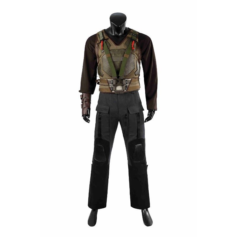 Traje de Cosplay Bat Bane – Zapatos, Máscara, Abrigo, Accesorios | El Caballero de la Noche Renace Traje de Fantasía para Halloween - Fantasia Cosera