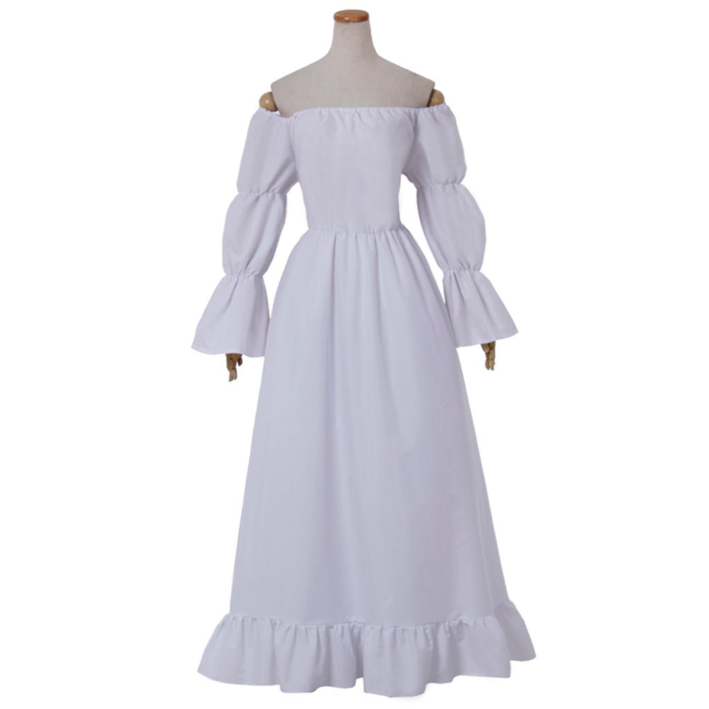 Vestido de Cosplay de Halloween Medieval Gótico Vampiro Marie Antoinette Fantasma Novia Bruja - Fantasia Cosera