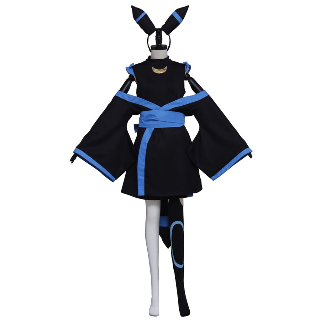 Vestido de Cosplay Humano de Umbreon de Pokémon - Fantasia Cosera