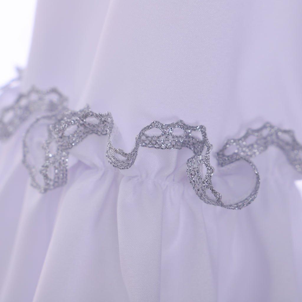 Vestido de Cosplay de Marie Antoinette para Mujer | Vestido Rococó Blanco con Volantes del Siglo XVIII - Fantasia Cosera