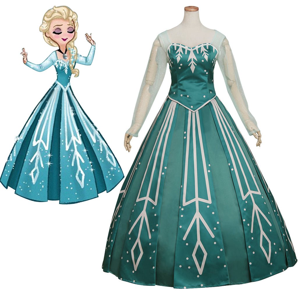 Serie de Trajes de Cosplay de Frozen Anna y Elsa | Vestidos de Princesa para Cosplay, Halloween y Fiestas - Fantasia Cosera