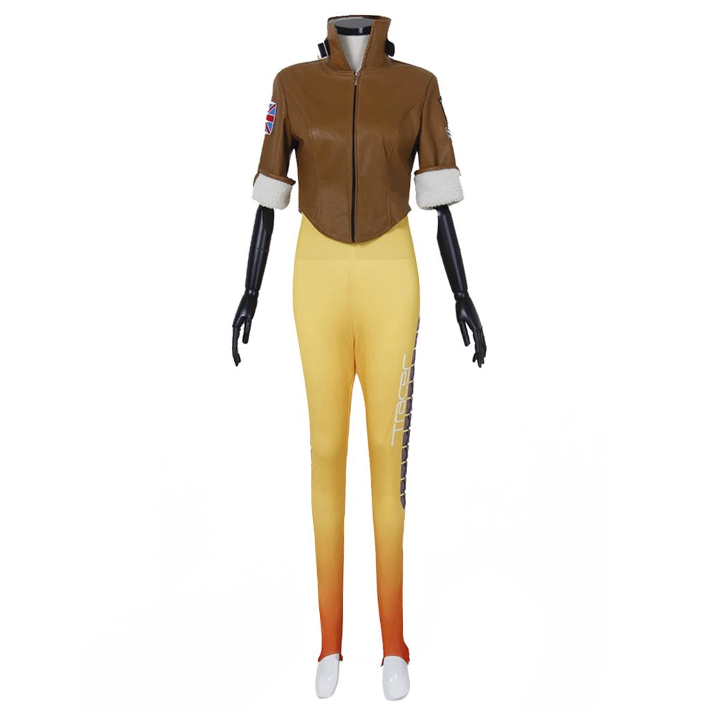 Traje de Cosplay de Tracer | Uniforme de Batalla para Gamers y Fans - Fantasia Cosera