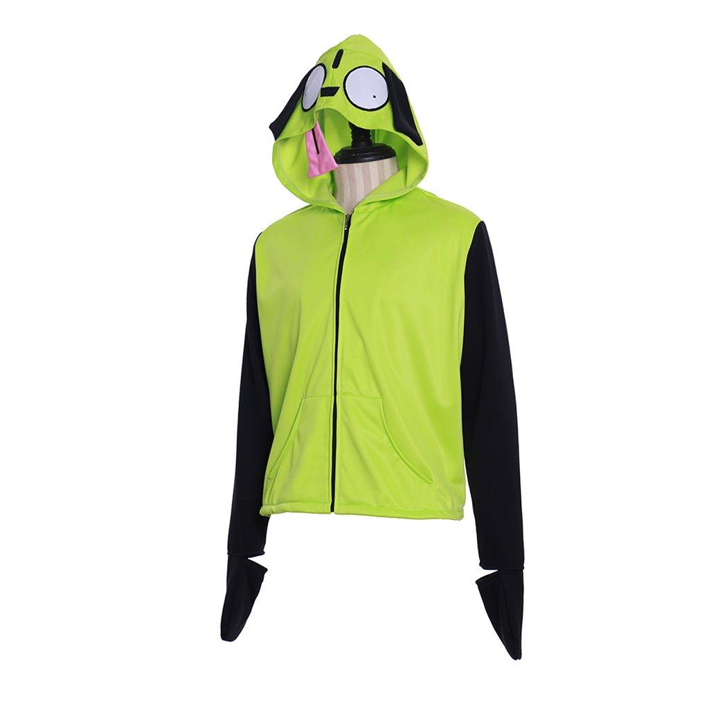 Sudadera Cosplay Zim | Chaqueta de Invader Zim y Gir | Sudadera con Cremallera para Hombre - Fantasia Cosera