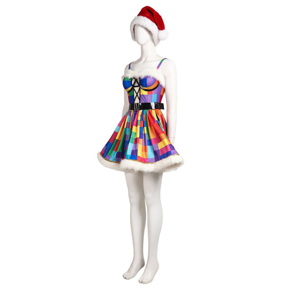 Vestido de Fiesta con Lentejuelas Coloridas – Traje Mágico de Navidad Estelar Edición Simplificada - Fantasia Cosera