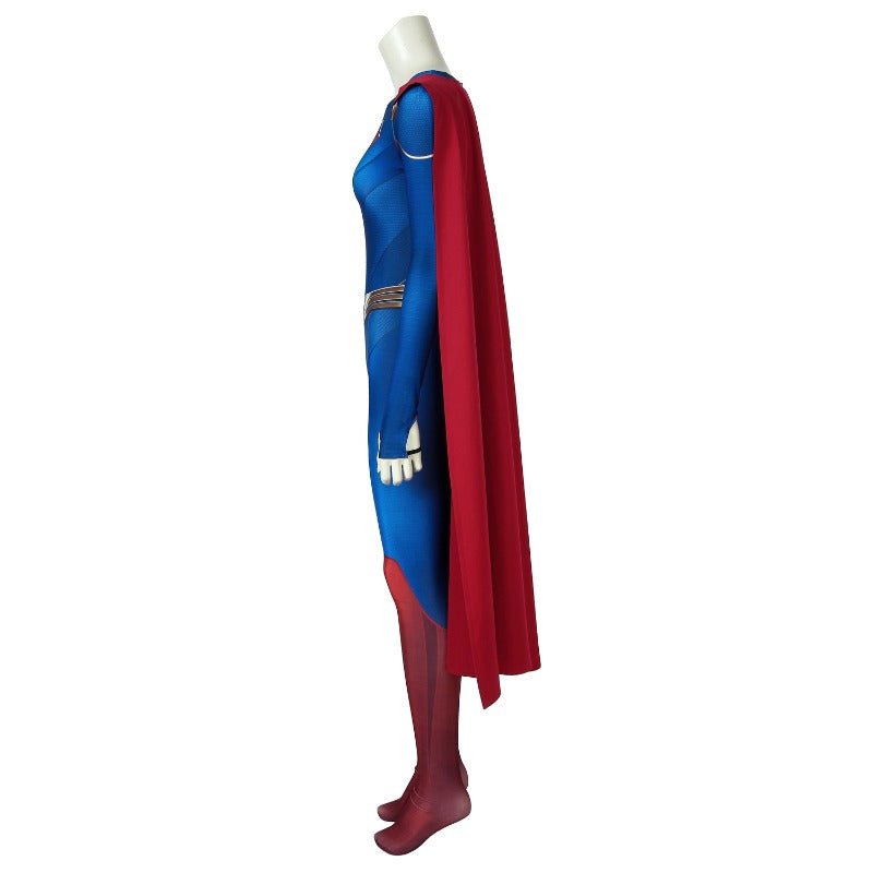 Traje de Cosplay de Supergirl Temporada 5 Kara Zor-El con Capa - Fantasia Cosera