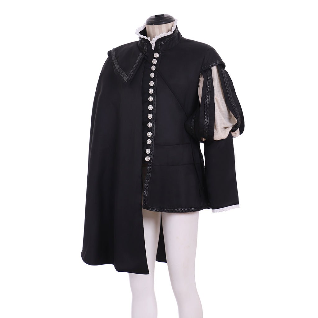 Uniforme Militar Tudor con Capa - Traje de Príncipe Noble del Renacimiento del Siglo XVIII | Fantasía Cosera - Fantasia Cosera