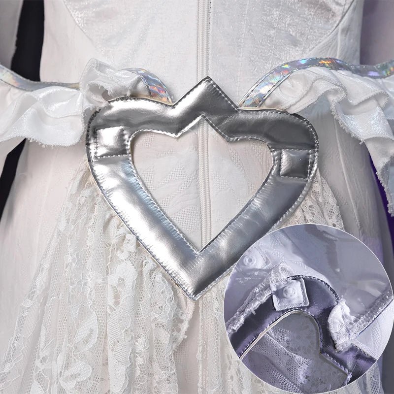Traje de Cosplay de Sona Rosa Cristal de LOL - La Maestra de las Cuerdas - Vestido Blanco para Mujer - Nuevo Skin - Fantasia Cosera