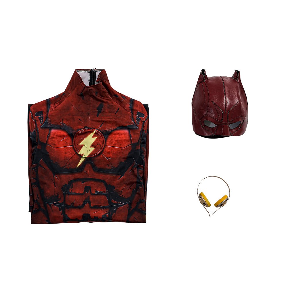 Traje de The Flash Zentai con Capucha para Hombre - Disfraz de Superhéroe para Halloween - Fantasia Cosera