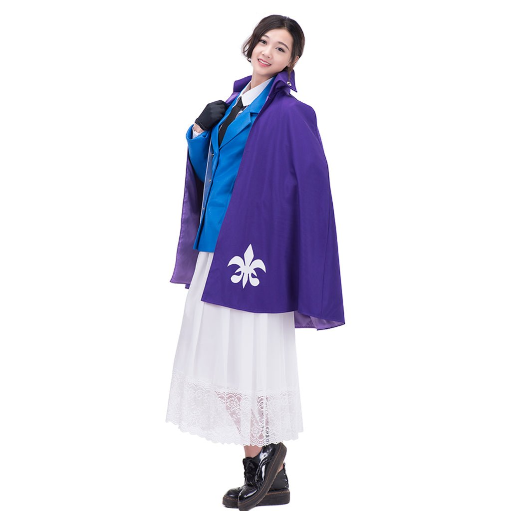 Traje de Cosplay de Hetalia: Axis Powers Francia Nyotalia Vestido Femenino - Fantasia Cosera