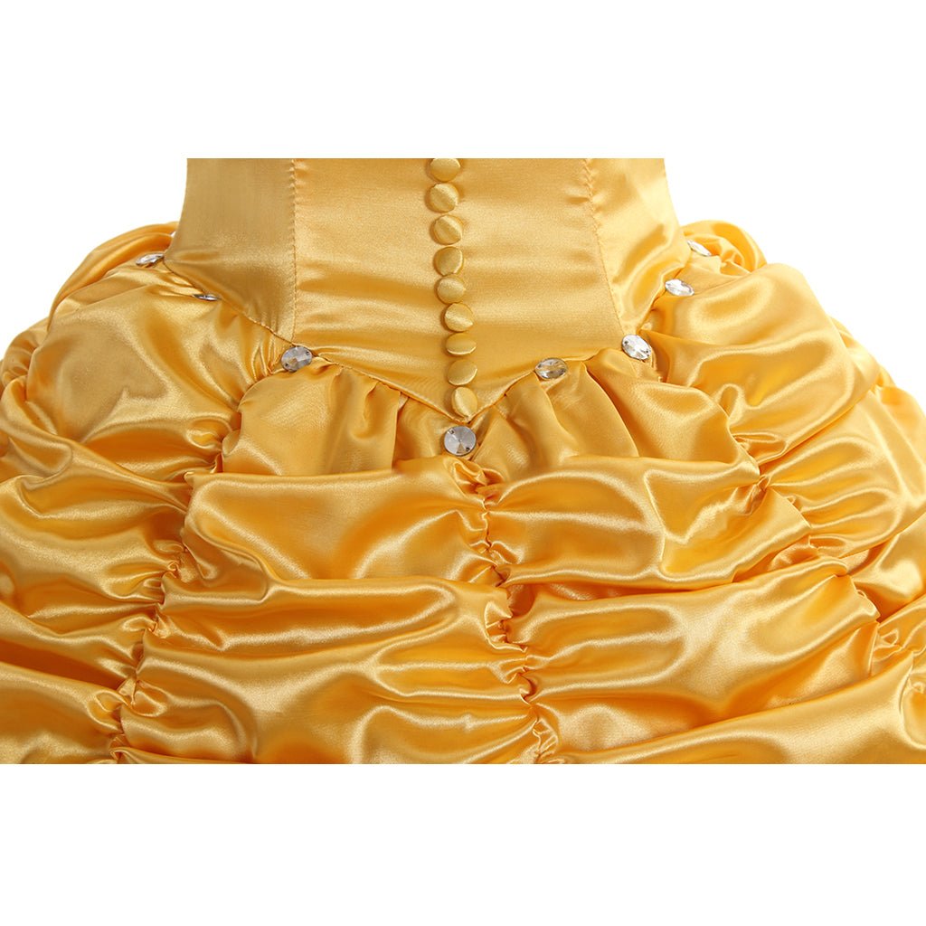 Vestido de Princesa Belle para Adultos | Disfraz de Cosplay para Halloween y Fiestas Temáticas - Fantasia Cosera