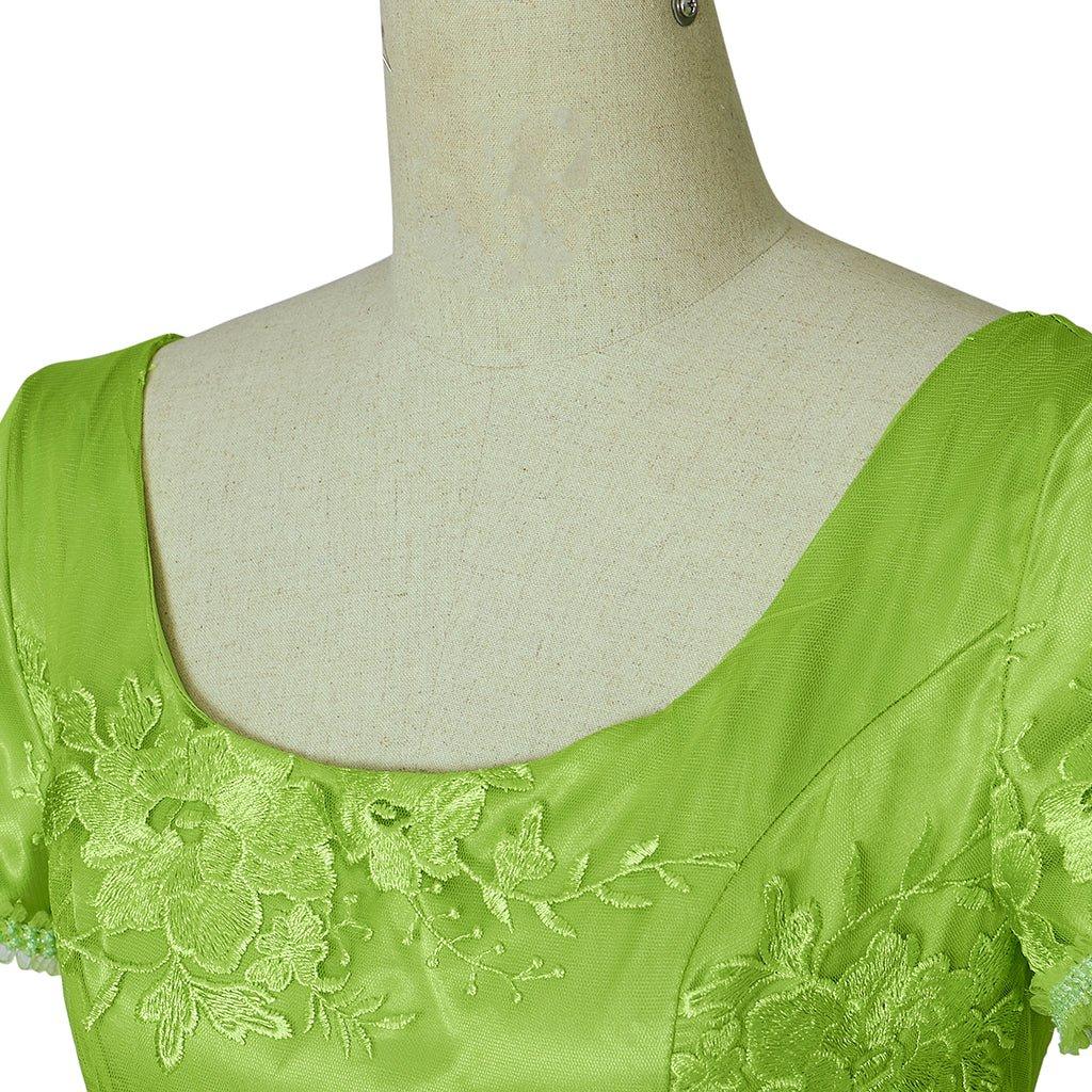 Vestido de Cosplay Bridgerton Verde - Elegancia de la Regencia - Fantasia Cosera