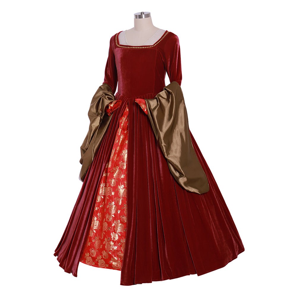Vestido Rojo Elizabeth Tudor Anne Boleyn | Cosplay La Otra Boleyn | Traje Serie Tudor - Fantasia Cosera