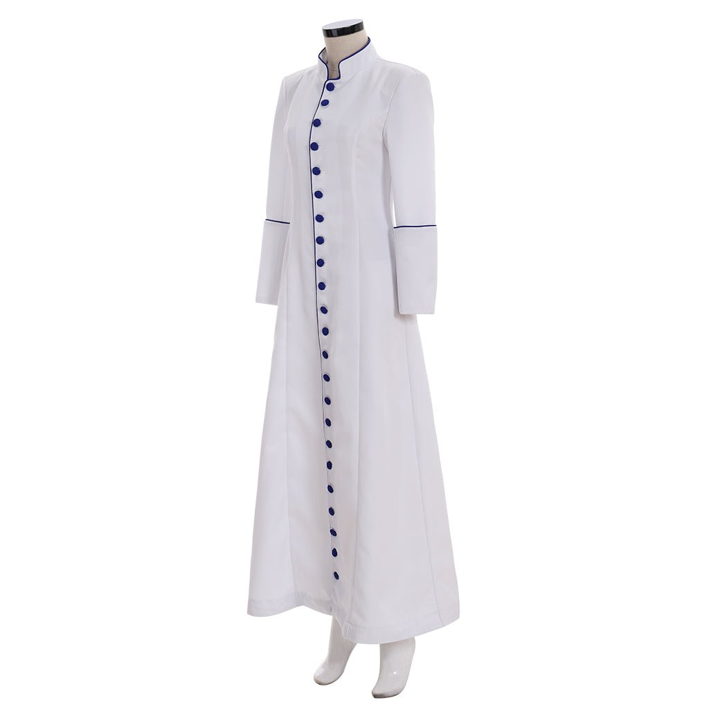 Túnica Blanca de Sacerdotisa Romana Vestimenta de Clérigo Medieval para Mujer - Fantasia Cosera
