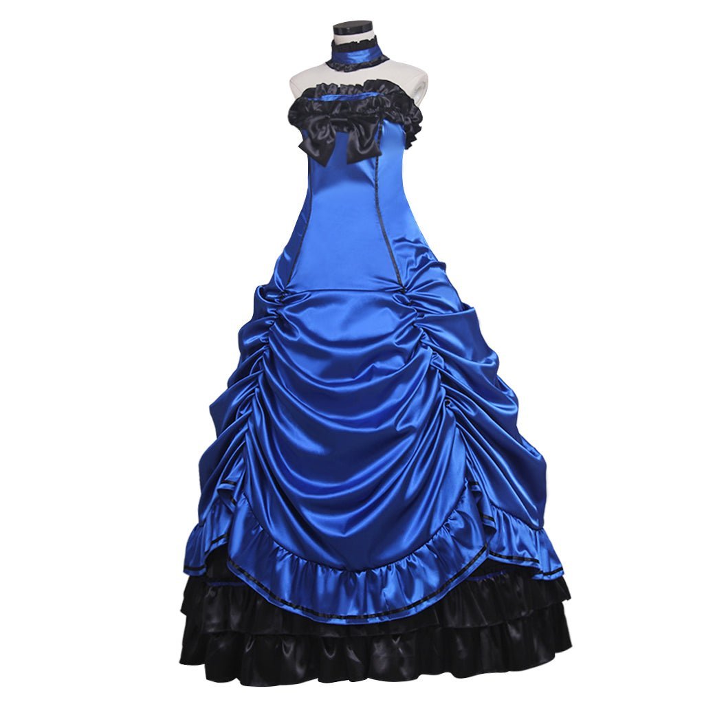 Vestido Gótico Steampunk Lolita Princesa Baile Medieval Rococo Vampiro Traje Mujer Disfraz Carnaval Mascarada - Fantasia Cosera