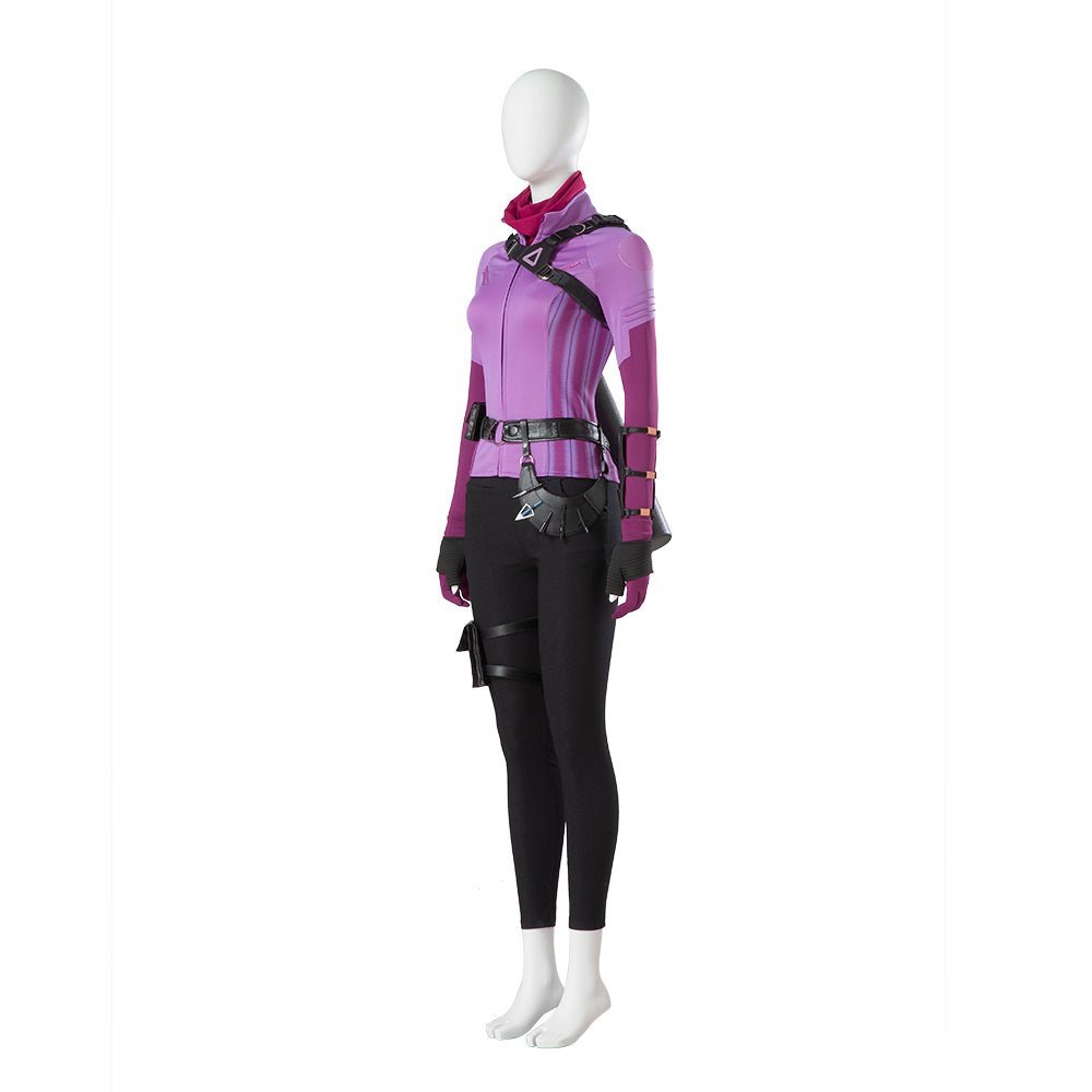 Traje de Cosplay de Hawkeye Kate Bishop para Mujer, Conjunto Completo de Héroe, Abrigo de Batalla y Accesorios para Halloween, Carnaval - Fantasia Cosera