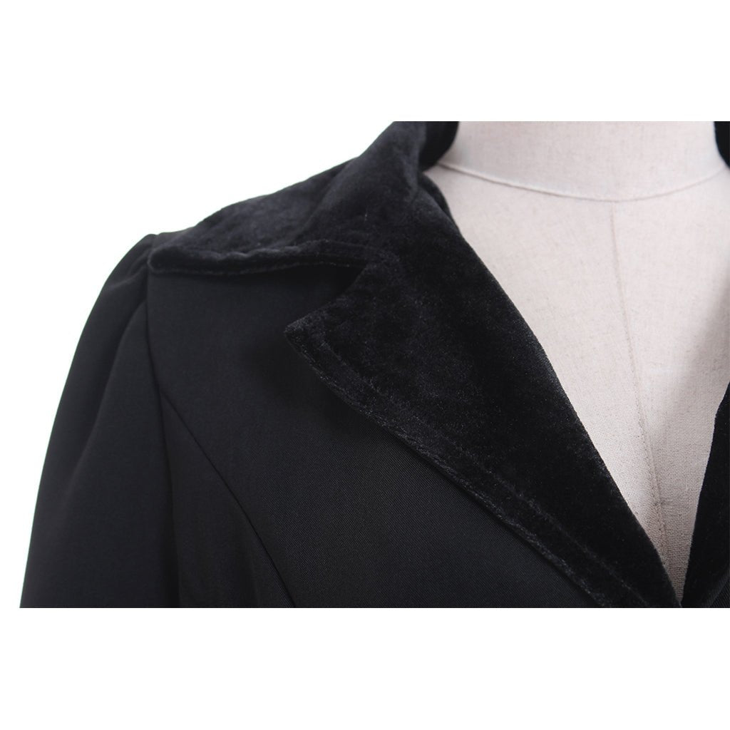 Traje de Cosplay de Mary Poppins Chaqueta Vestido Adulto Negro/Rojo - Fantasia Cosera