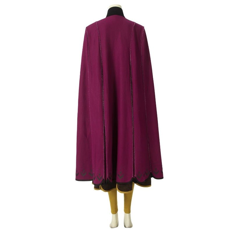 Traje de Cosplay de Anna, la Reina de Hielo 2 - Vestido de Princesa para Adultos - Fantasia Cosera