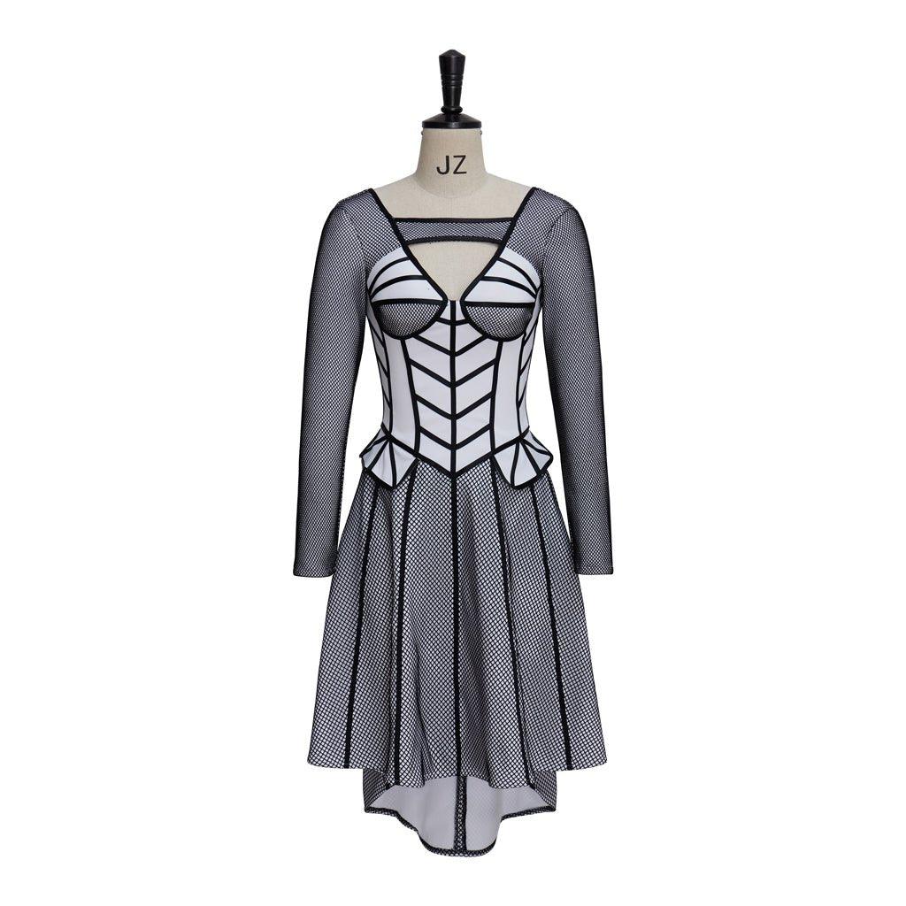 Vestido de Cosplay de Jane Seymour de Six el Musical para Mujeres | Acabado en Negro - Fantasia Cosera