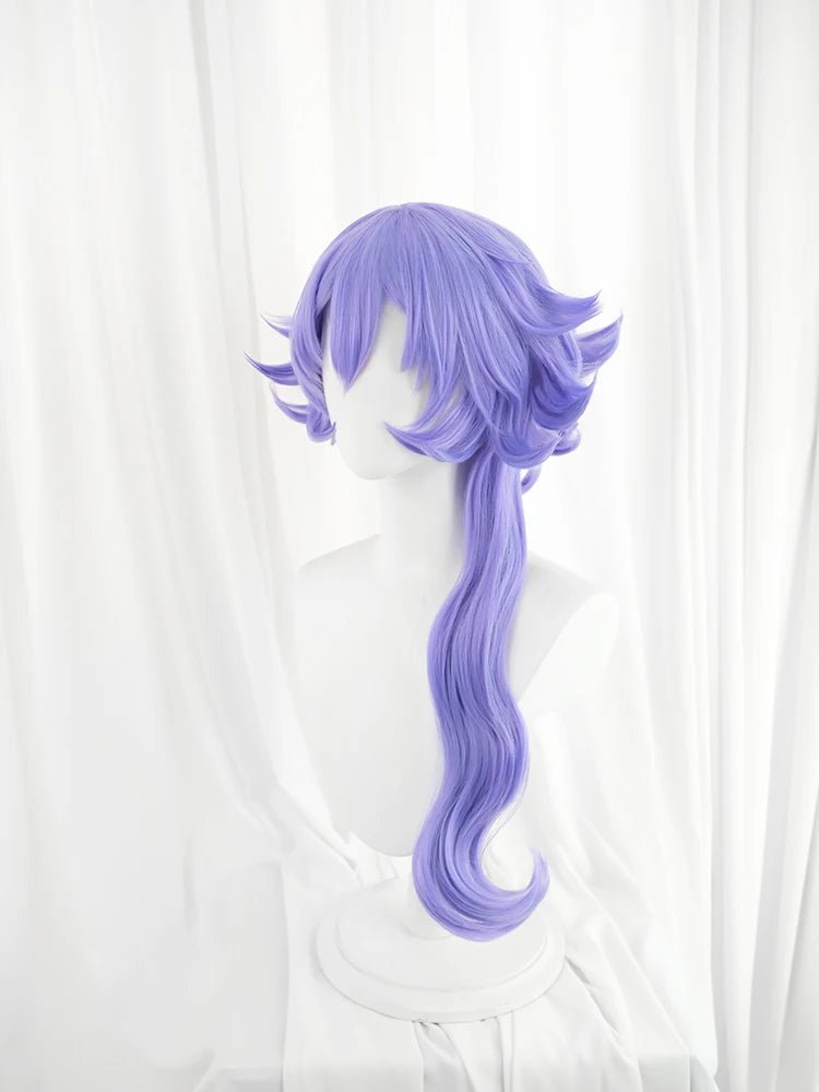 Peluca de Cosplay Xayah Batalla de Murciélago de LOL 45cm Azul para Mujer, Cabello Sintético Resistente al Calor - Fantasia Cosera