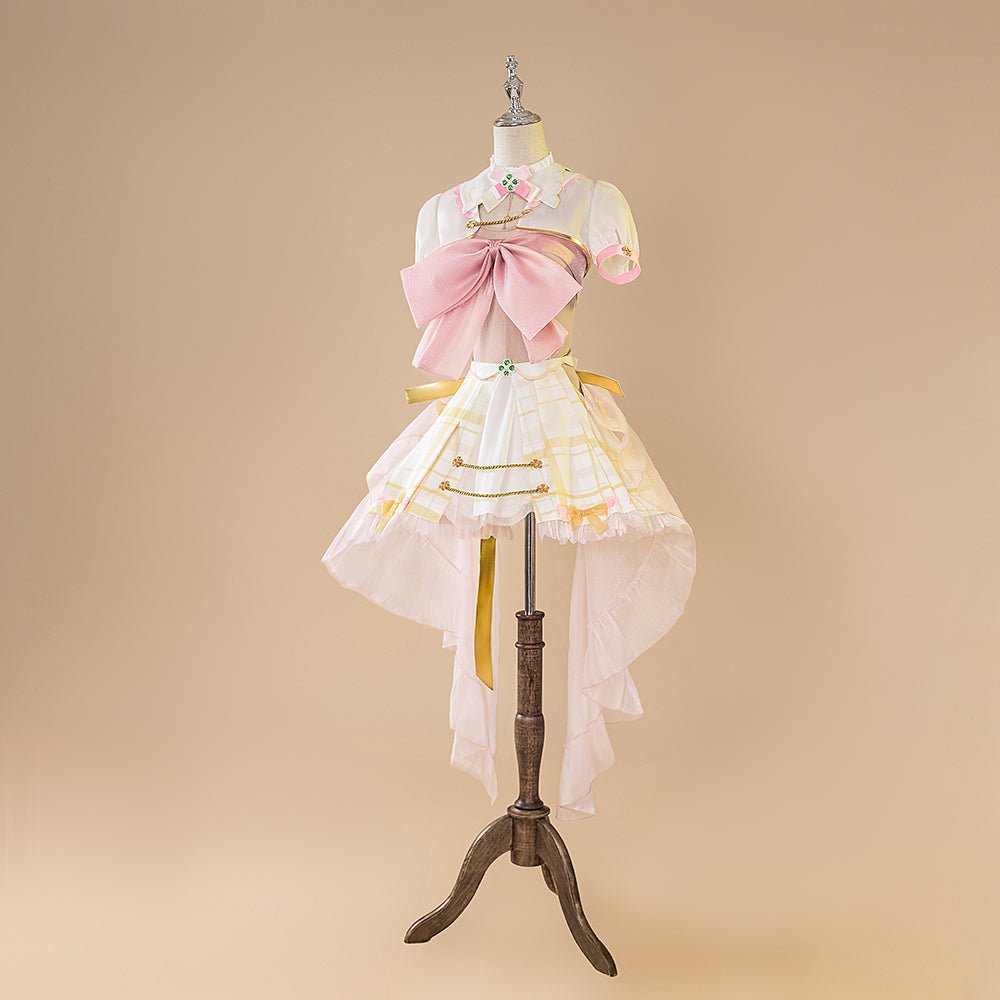 Traje de Cosplay VTuber Ace Taffy - Conjunto de Vestido Rosa para Fans de Ídolos Virtuales - Fantasia Cosera